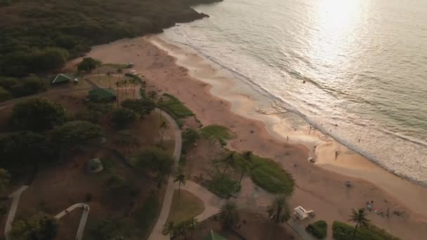 Big Island Beach Tijdens Zonsondergang — Stockvideo