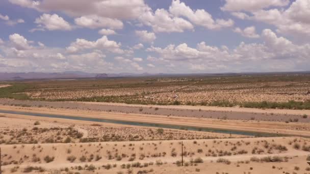 Aqueduto Fannin Mcfarland Projeto Central Arizona Água Rio Colorado Desviada — Vídeo de Stock