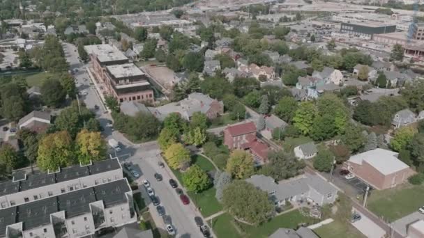 Umfangreiche Luftaufnahmen Eines Viertels Außerhalb Der Innenstadt Von Indianapolis Mit — Stockvideo