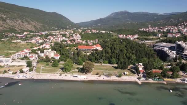 Vista Aérea Villa Galeb Tito Residência Verão Presidente Iugoslávia Igalo — Vídeo de Stock