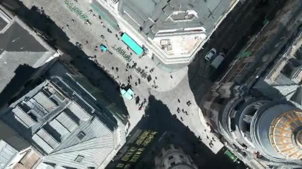 Rue Provence Paris Centrum Frankrike Aerial Vertigo Top Omloppsbana Direkt — Stockvideo