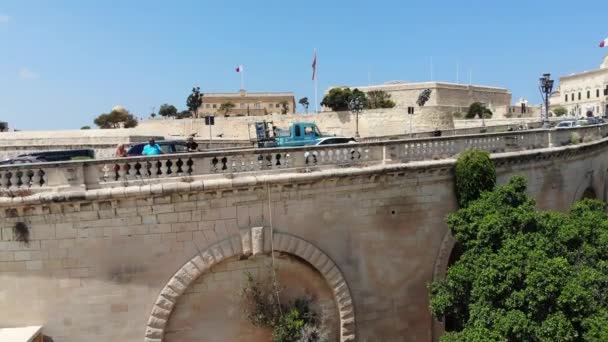Luglio 2021 Veduta Aerea Drone Della Banca Centrale Malta Valletta — Video Stock