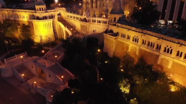 Avrupa Popüler Bir Turizm Merkezinin Muhteşem Hava Manzarası Budapeşte Şatosu — Stok video