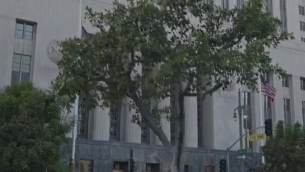 Los Angeles Taki Adalet Salonunun Koşu Vuruşu Mahkeme Binası Los — Stok video