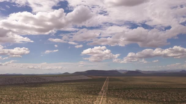 Geniş Güney Arizona Manzarası Mesafeye Giden Yol — Stok video