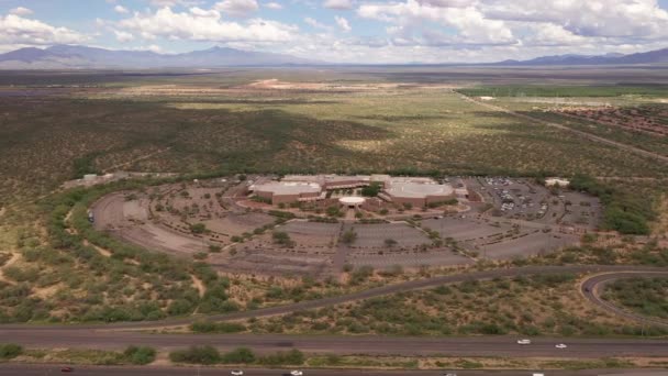 Desert Diamond Casino Tucson Arizona Aerial Drone Approach Interstate — Stock Video