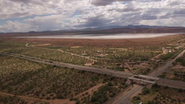 Nogales Highway Interstate Der Nähe Von Tucson Arizona Luftaufnahme Von — Stockvideo