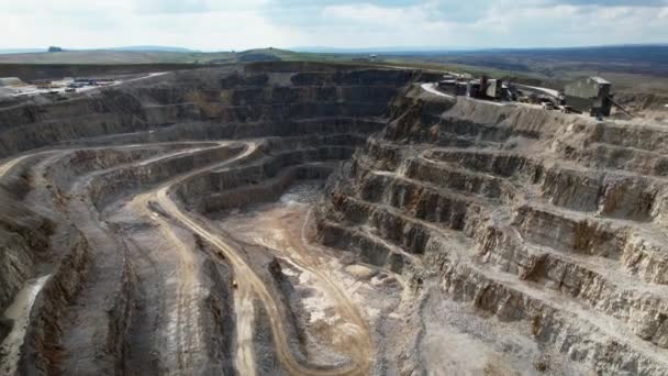 Hanson Aggregates Quarry Site Daytime Harrogate North Yorkshire Anglia Wielka — Wideo stockowe