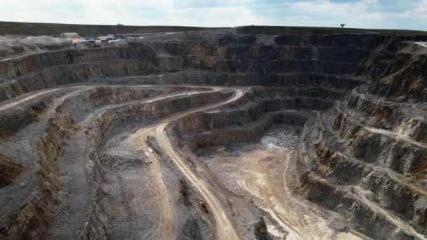 Flying Limestone Quarry Coldstones Cut Bewerley Harrogate Inggris Penarikan Udara — Stok Video