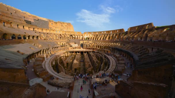 Coliseu Anfiteatro Antigo Ainda Maior Mundo Foi Usado Para Lutas — Vídeo de Stock