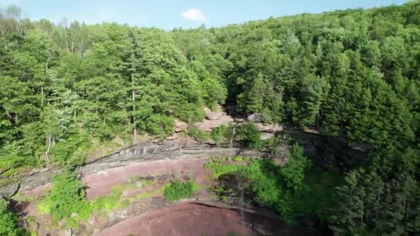 Epic Swimming Hole Waterfall Catskill Mountains Νέα Υόρκη — Αρχείο Βίντεο