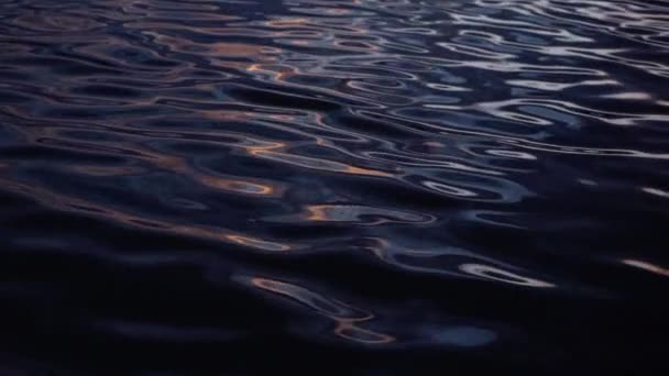 Laço Sem Costura Água Mar Ondulado Escuro — Vídeo de Stock