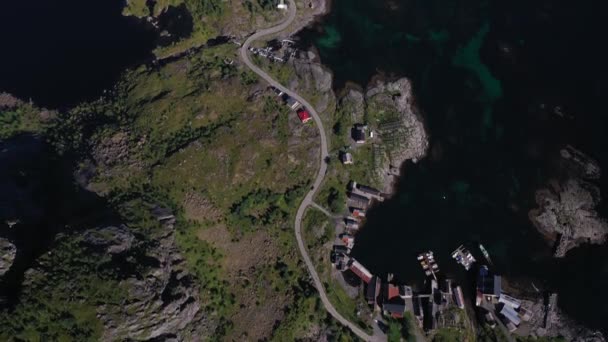 Cinematic Shot Road Coastline Norway — Stok Video