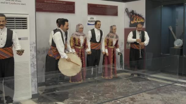 Harput博物馆传统服装和乐器 — 图库视频影像