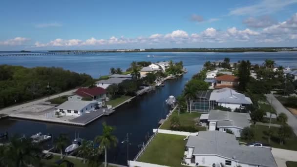 Anna Maria Adası Cadde Holmes Sahili Kanallar Komşular Dahil Bradenton — Stok video