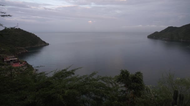 Zee Landschap Voorkant Van Het Huis Zomer Colombië Voor Prachtige — Stockvideo