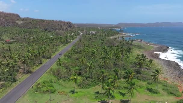 Costa Frances Após Furacão Fiona Samana República Dominicana Anteprojecto Aéreo — Vídeo de Stock