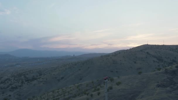 黄昏时分 土耳其Elazig市上空一片荒凉的风景 — 图库视频影像