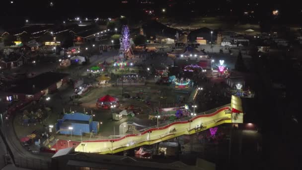 Luftaufnahme Der Riesenrutsche Auf Der Washington State Fair Puyallup Washington — Stockvideo