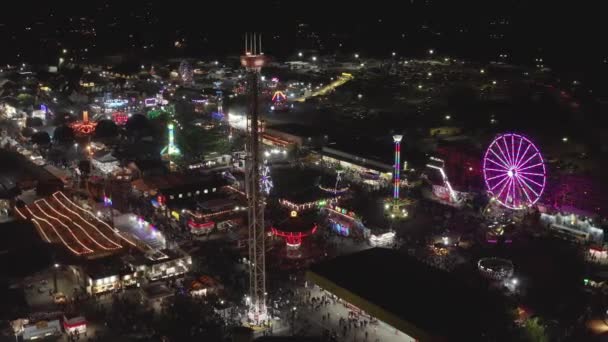 Aerial View Largest Annual Fair Washington State Puyallup United States — Stock Video