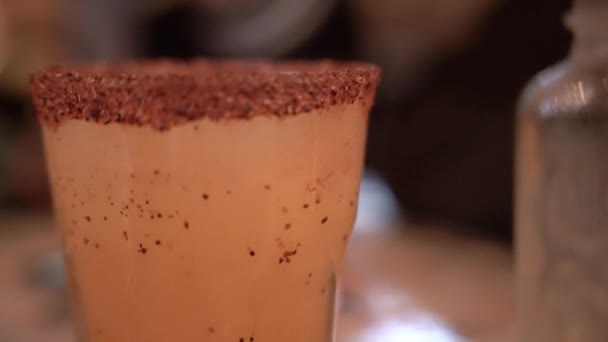 Gros Plan Alcoolique Mexicain Traditionnel — Video