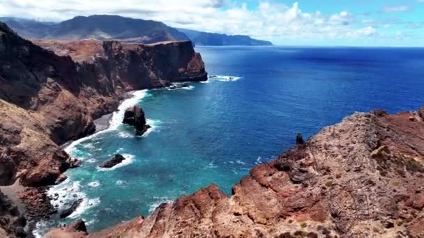 Área Ponta São Lourenco Com Vista Mar Ilha Madeira Portugal — Vídeo de Stock
