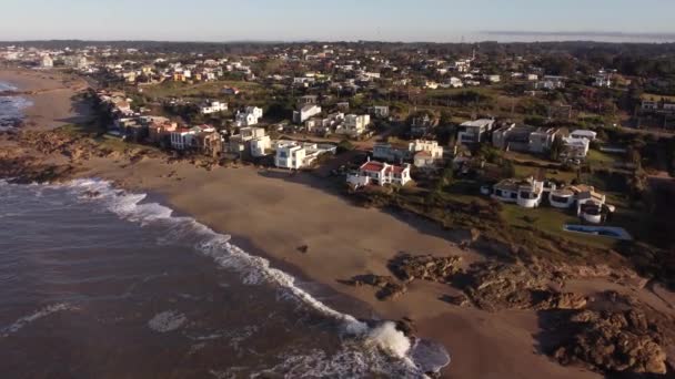 4K30 Punta Del Este Beach Town Uruguay Sydamerika Soluppgången Stranden — Stockvideo