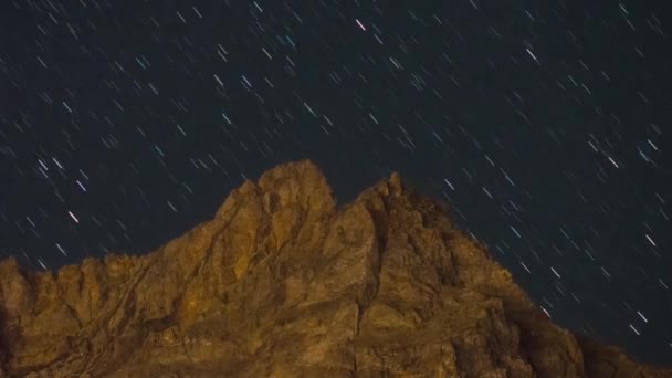 ピルトリクトロンの丘の星空のタイムラプス エルボルソン パタゴニア アルゼンチン — ストック動画