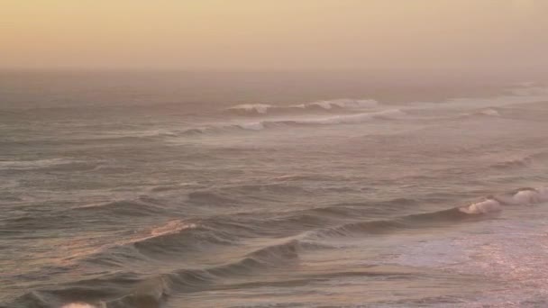 Sustainable Renewable Energy Hydro Power Seascape Big Ocean Waves Crashing — Wideo stockowe