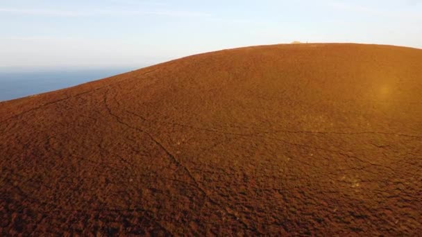 Beautiful Aerial Drone Footage Sunset Showing Moor Peak Ancient Stone — Stok Video