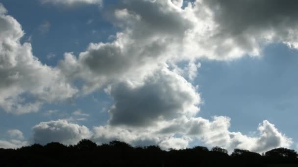 Dramatische Dark Cloudscape Timelapse Hyperlapse Engels Platteland Devon — Stockvideo