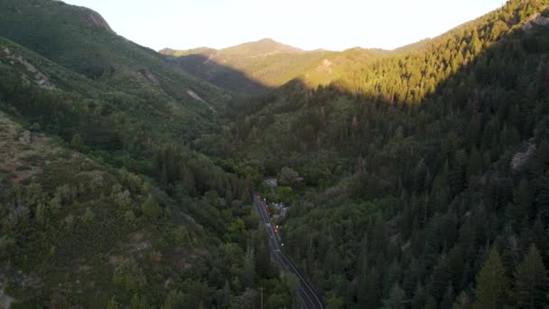 Aerial Drone View Canyon Road Millcreek Salt Lake City Utah — Stock videók