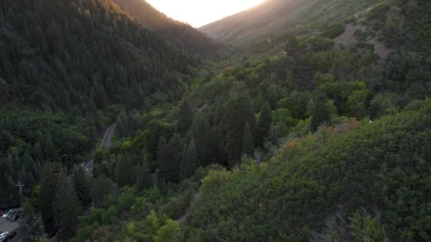 Sonnenuntergang Über Mountain Ridge Millcreek Canyon Salt Lake City Utah — Stockvideo