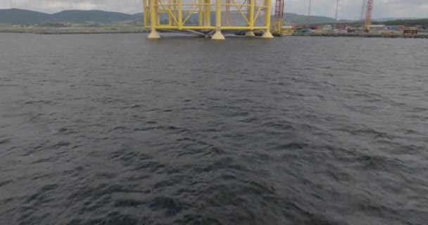 Rivelazione Tilt Innovativo Impianto Allevamento Salmoni Offshore Trondheim Norvegia Ocean — Video Stock