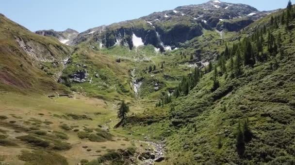 Vista Aérea Drone Bela Cordilheira Breithorn Alpes Suíços Suíça — Vídeo de Stock