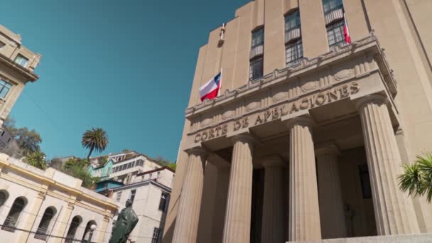 Statikus Álláspont Valparaiso Chile Fellebbviteli Bíróságáról — Stock videók