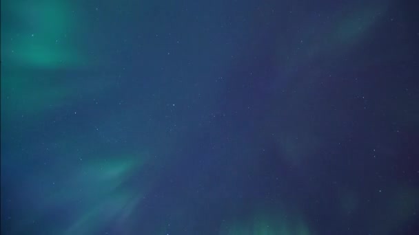 Waktu Selang Korona Cahaya Utara Aurora Borealis Langsung Atas Kepala — Stok Video