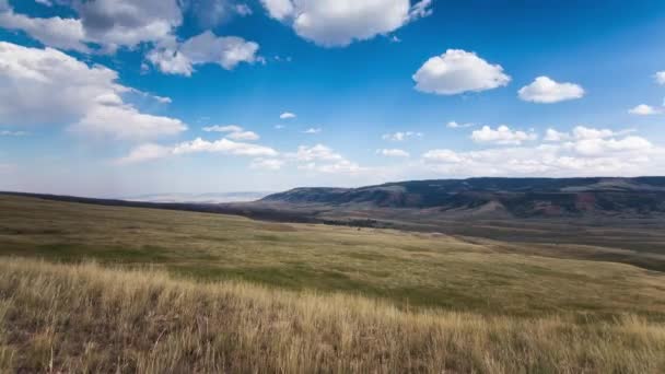 Čas Ubíhající Mraky Valí Nad Vysokými Pláněmi Středního Wyomingu Zastřelen — Stock video