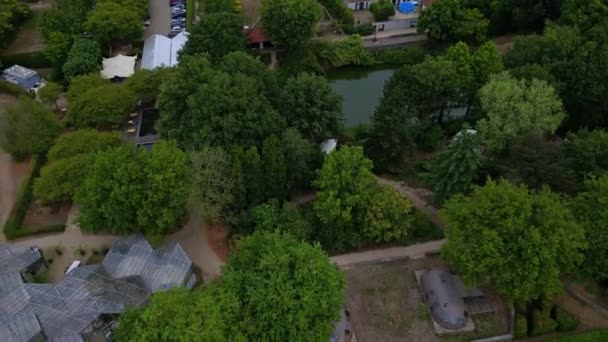 Légi Járat Glamping Park Felett Észak Limburgban Dolly Vissza — Stock videók