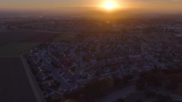 Golden Sunrise King City Agricultural Downtown Στο Μοντερέι Καλιφόρνια Ηνωμένες — Αρχείο Βίντεο