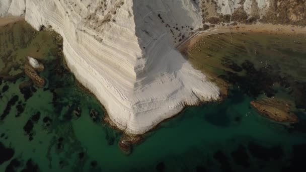 Drone Bred Bild Skalan Turkarna Sicilien — Stockvideo