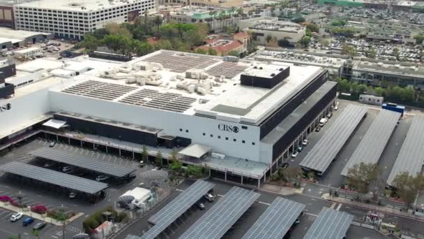 Aerial View Cbs Television City Studios Situat Bulevardul Beverly Parallax — Videoclip de stoc