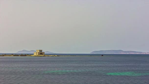 Talya Trapani Nin Sicilya Kıyıları Gün Batımından Mavi Saate Yumuşak — Stok video