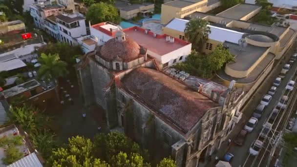 Drone Orbita Attorno Alla Cattedrale Del Convento Regina Angelorum Santo — Video Stock