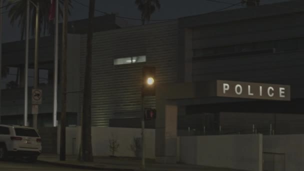 Circa 2022S August Los Angeles Usa Generic Small Police Station — Stock video