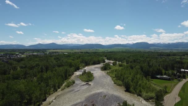 Tohle Jižně Orientovaný Záběr Řeku Gallatin Located Four Corners Montana — Stock video
