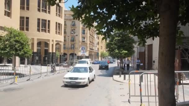 Beirut Lebanon July 15Th 2022 Modern Area Beirut Downtown Cars — Stock Video