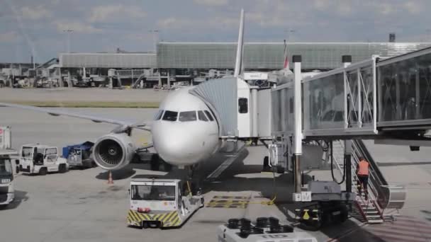 Companii Aeriene Airfrance Aeroportul Din Paris — Videoclip de stoc