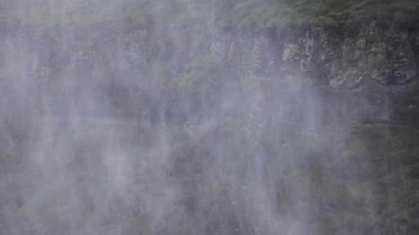 Ohromující Pohled Mlhu Vycházející Vodopádu Gullfoss Island — Stock video