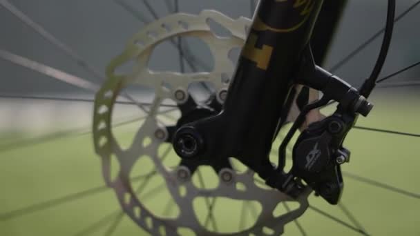 Bicycle Part Drive Chain Rear Desailleur Mtb Mountain Bike Front — Stock Video